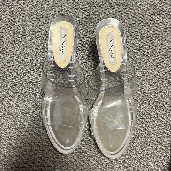 Nina Shoes - Clear Nina heels size 9